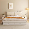 木月双人床现代简约板式储物床多功能卧室床经济型榻榻米床收纳床