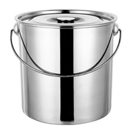 不锈钢水桶带盖商用家用手提式加厚铁皮圆桶油桶储水桶带盖特厚提