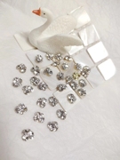 美甲饰品堆钻白色10颗24178成品，美甲堆钻立体美甲装饰钻