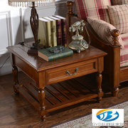 美式实木沙发边几欧式茶几角几电话桌几小方桌，客厅边桌沙发柜边柜