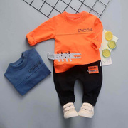 童装0-1-2--4岁婴儿衣服套装春装，男宝宝春秋款，男童版潮装