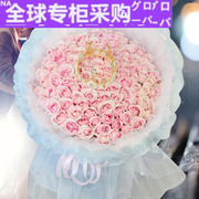 欧洲A鲜花速递同城99朵红玫瑰花束成都重庆北京郑州厦门广州