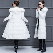 羽绒棉服女冬装中长款棉衣，拉链连帽韩版修身学生，加厚棉袄外套