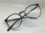 MOD REF-1 复古透明灰色手工圆框板材眼镜男女通用平面镜