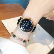 蒂米妮香港潮牌时尚水钻，星空面女士，手表皮带满天星石英表