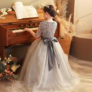 儿童礼服裙2022高贵优雅钢琴表演演出服气质超仙蓬蓬纱公主裙