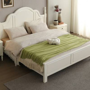 欧式床双人床公主床白色床田园小美式实木床18米15轻奢现代简约