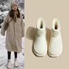棉鞋女款冬季2023冬季加绒加厚雪地靴，皮毛一体厚底防滑雪地棉
