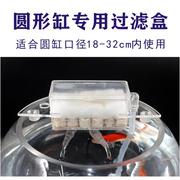 玻璃圆形鱼缸过滤器雨淋式增氧过滤盒三合一静音水泵圆缸用过滤器
