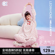 乐町hellokitty睡衣套装纯棉，蝴蝶结可爱少女，长袖春秋家居服a