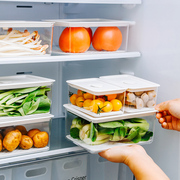 冰箱保鲜收纳盒带沥水板厨房蔬菜水果食物专用密封整理盒收纳神器