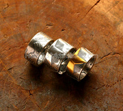 手工复古古董流浪者银币，18k金戒指情侣对戒哈雷机车骑士指环活口