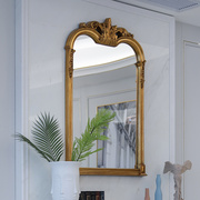 法式背景墙镜子轻奢壁炉餐边镜美式台面梳妆挂镜浴室衣帽间镜定制