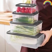 饭盒冰箱收纳盒厨房密封分装便当日式塑料带盖食物蔬菜水果保鲜盒