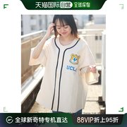 日本直邮UCLA 男女同款半袖棒球衫 复古时尚LOGO设计 透气舒适 独