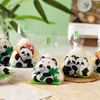 可爱卡通熊猫款式三角饭团专用袋，食品级可微波，加热模具易撕饭团袋