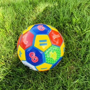 儿童2号小足球，益智数字七彩幼儿园宝宝学习彩色，充气玩具环保足球