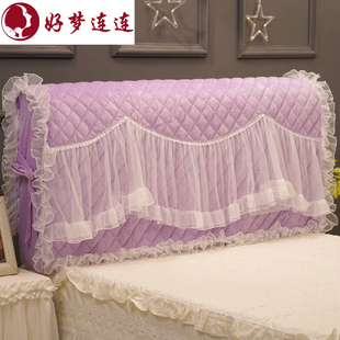 夹棉床头套蕾丝公主风床头罩梦幻1.5韩版1.8布艺皮床防尘罩盖布