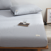 水洗棉床笠单件纯棉床罩全棉，席梦思床垫保护套子1.5m1.8米可定制