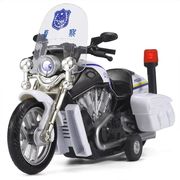 哈雷摩托车模型公安警车摩托跑车儿童玩具仿真合金车模声光回力车