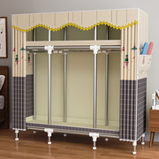 衣柜家用卧室简易布衣柜(布，衣柜)现代简约出租房用钢管加粗加固组装收纳柜
