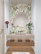 浴室贴纸防水瓷砖贴墙纸自粘壁纸，家用墙贴画卫生间装饰田园风厨房