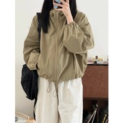日本sly2024春夏冲锋衣，短款外套女登山休闲小个子上衣
