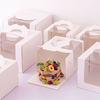 韩版46寸手提半透明开窗生日蛋糕盒子烘焙包装盒，慕斯芝士打包盒
