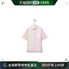 欧洲直邮LOEWE浅粉色条纹棉布短袖衬衫