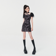 VOCK 暗里着迷 原创小众设计暗黑新中式旗袍夏辣妹改良显瘦连衣裙