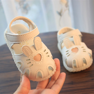 爱心夏季0-1-2岁女宝宝凉鞋女童，婴儿软底学步鞋子公主鞋3小童鞋