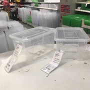 宜家国内 萨姆拉塑料附盖储物盒储物箱收纳整理盒无异味5公升