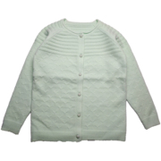 乐天BABY*3-4岁女童浅绿色厚羊绒混纺开衫毛衣线衫针织衫