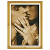 欧式怀旧情侣夫妻印花十字绣，卧室全满绣浪漫人物艺术爱的吻