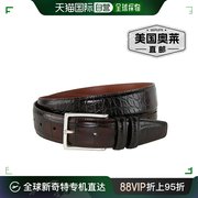 crookhorndavis乡村 Polo Bella 鳄鱼纹腰带 - 深棕色 美国奥莱