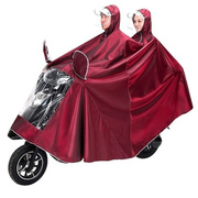 踏板电动摩托女装么托车水衣双人雨衣加大号，遮到脚两个头够大雨披