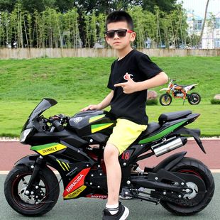 小型摩托车儿童49CC迷你摩托车灯款中小跑车汽油儿童成人23年