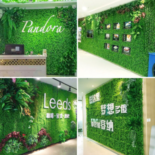 绿植墙仿真植物草坪墙面户外装饰阳台室内塑料，背景仿生人造假草皮