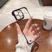 无边框硬壳适用iphone14pro手机壳苹果14promax保护套，超薄13透明12外壳14plus镜头全包防摔max男女款