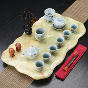茶杯石材家用仿托盘中式功夫茶玉石茶盘套装台小简约茶具客厅茶盘
