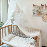 婴儿床蚊帐全罩式通用拼接床儿童床ins公主风落地式防蚊罩