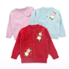 秋冬季1-5岁女宝宝水貂绒保暖开衫外套女童甜美红色上衣小童长袖