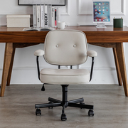 轻奢椅子电脑椅家用北欧舒适真皮椅书房靠背书桌座椅科技布升降椅