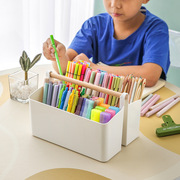 马克笔收纳盒大容量笔筒书桌面儿童，画笔水彩笔铅笔文具桶笔架学羊