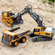 遥控玩具车挖掘机无线仿真电动儿童男孩汽车挖土，大号合金工程挖机