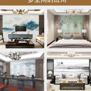 新中式竹木纤维集成墙板背景墙画客厅电视墙面装饰沙发茶室护