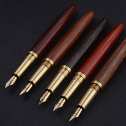 慕之品红木钢笔天然实木，黄铜檀木钢笔，木质弯尖书法美工笔宝珠签字笔礼