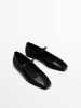 Massimo Dutti女鞋 2024春黑色简约平底芭蕾鞋女 11524350800