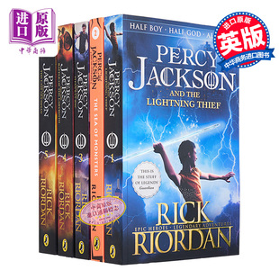 percyjackson波西杰克逊系列5册套装英文原版小说percyjackson5bookscollection神火之盗巨神之咒+魔兽之海雷克莱(雷克莱)