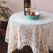 欧式田园蕾丝布艺餐桌布乳白色刺绣茶几，布防尘(布，防尘)盖布沙发靠背巾定制